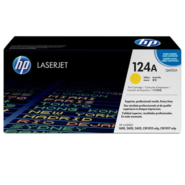 Hp 124A-Q6002A Sarı Orijinal Toner ürün görseli 1