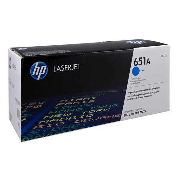 Hp 651A-CE341A Mavi Orijinal Toner ürün görseli