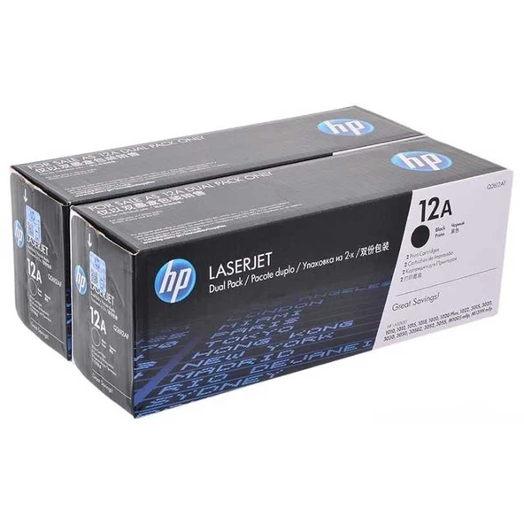 Hp 12A-Q2612AF Orijinal Toner İkili Paket ürün görseli