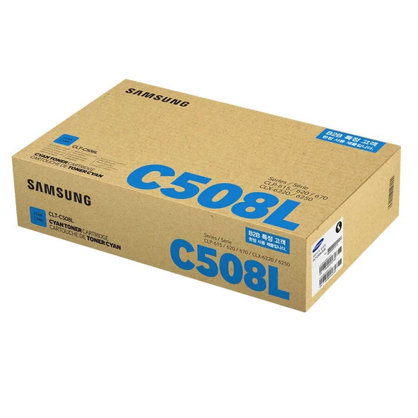 Samsung CLT-C508L-Hp SU058A Mavi Yüksek Kapasiteli Orijinal Toner ürün görseli 1