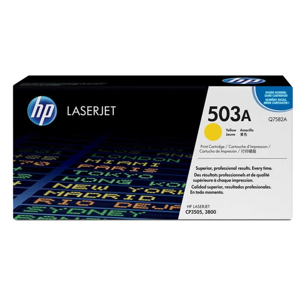Hp 503A-Q7582A Sarı Orijinal Toner ürün görseli