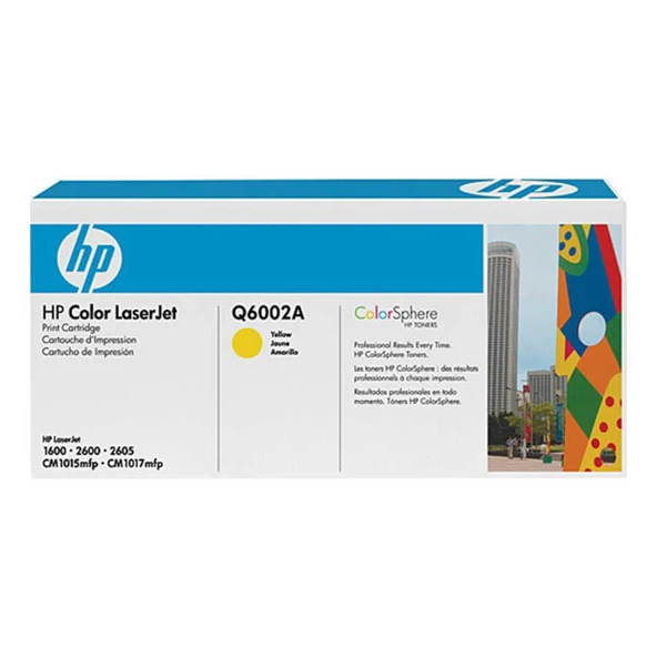 Hp 124A-Q6002A Sarı Orijinal Toner-Mavi Kutu ürün görseli