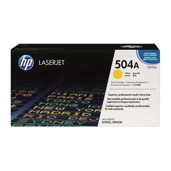 Hp 504A-CE252A Sarı Orijinal Toner ürün görseli