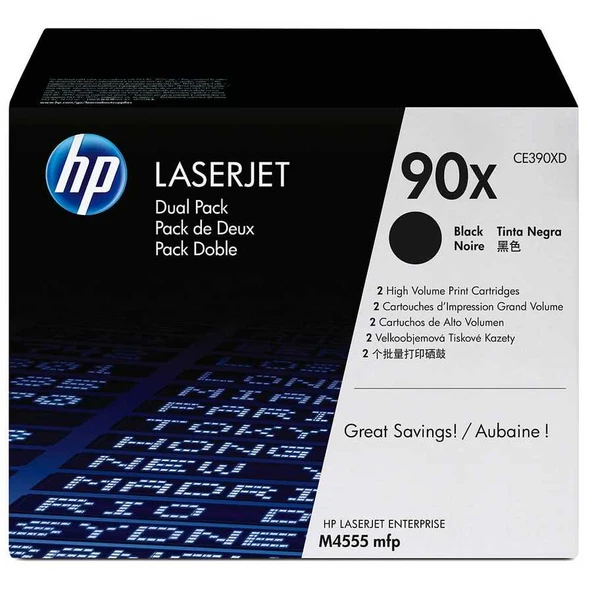 Hp 90X-CE390XD Yüksek Kapasiteli Orijinal Toner İkili Paket ürün görseli