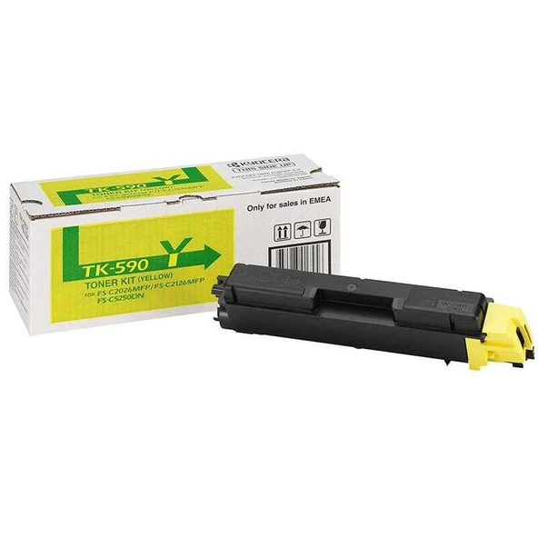 Kyocera TK-590-1T02KVANL0 Sarı Orijinal Toner - Resim 2
