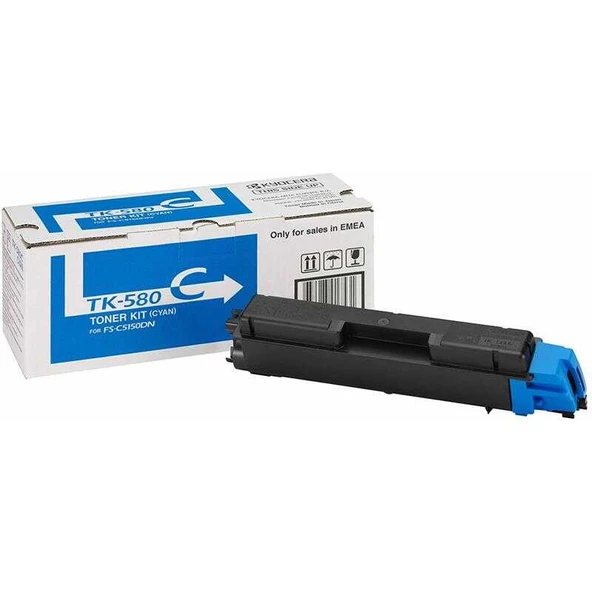 Kyocera TK-580-1T02KTCNL0 Mavi Orijinal Toner ürün görseli