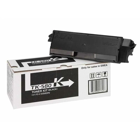 Kyocera TK-580-1T02KT0NL0 Siyah Orijinal Toner - Resim 2