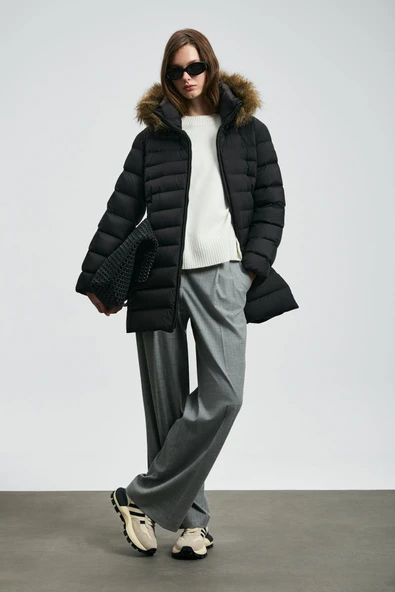 Lufian 122120049 Elıt Kaz Tüyü Kadın Mont - Resim 3