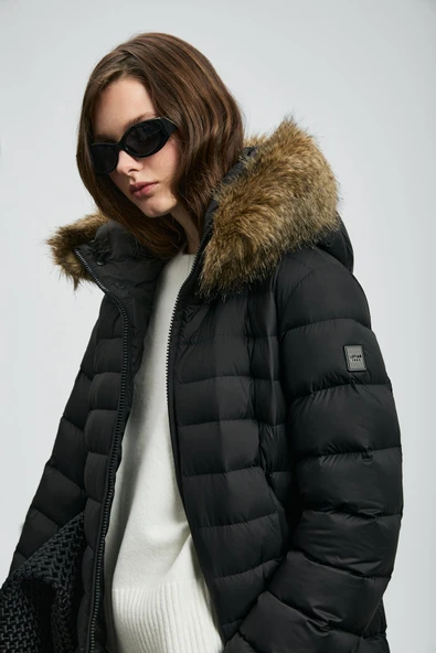 Lufian 122120049 Elıt Kaz Tüyü Kadın Mont - Resim 5