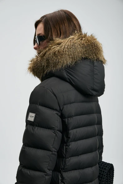 Lufian 122120049 Elıt Kaz Tüyü Kadın Mont - Resim 6