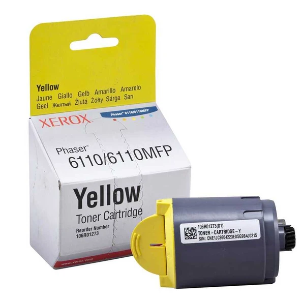 Xerox Phaser 6110-106R01204 Sarı Orijinal Toner ürün görseli