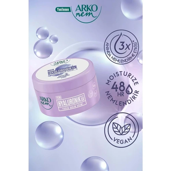 Arko Nem, Hyaluronik Asit, Yoğun Bakım, El ve Vücut Kremi - 250 ml x 4 Adet - Resim 3