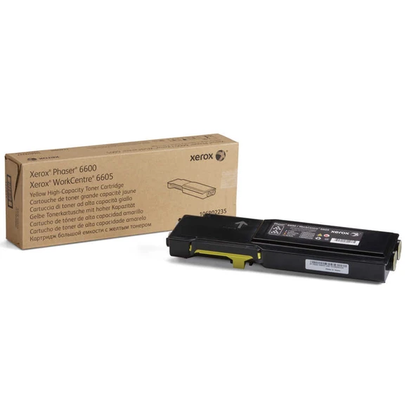 Xerox Phaser 6600-106R02235 Sarı Yüksek Kapasiteli Orijinal Toner ürün görseli 1