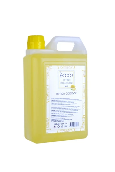 Klasik Limon Kolonyası Plastik Bidon 1 Lt 80 Derece