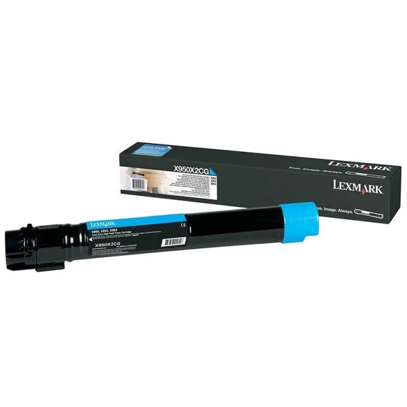 Lexmark X950-X950X2CG Mavi Orijinal Toner - Resim 2