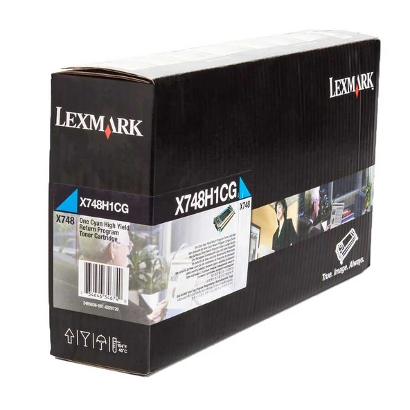 Lexmark X748-X748H1CG Mavi Yüksek Kapasiteli Orijinal Toner ürün görseli