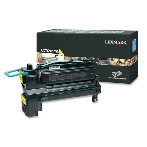 Lexmark C792-C792X1YG Sarı Yüksek Kapasiteli Orijinal Toner - Resim 2