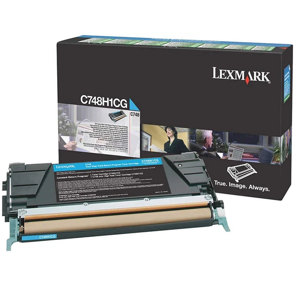 Lexmark C748-C748H1CG Mavi Yüksek Kapasiteli Orijinal Toner ürün görseli