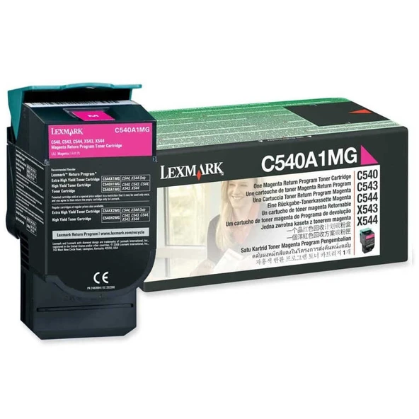 Lexmark C540-C540A1MG Kırmızı Orijinal Toner - Resim 2