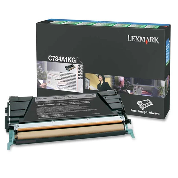Lexmark C734-C734A1KG Siyah Orijinal Toner - Resim 2