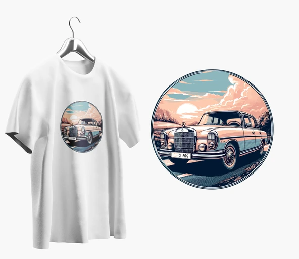 Araba Figürlü OverSize Tişört