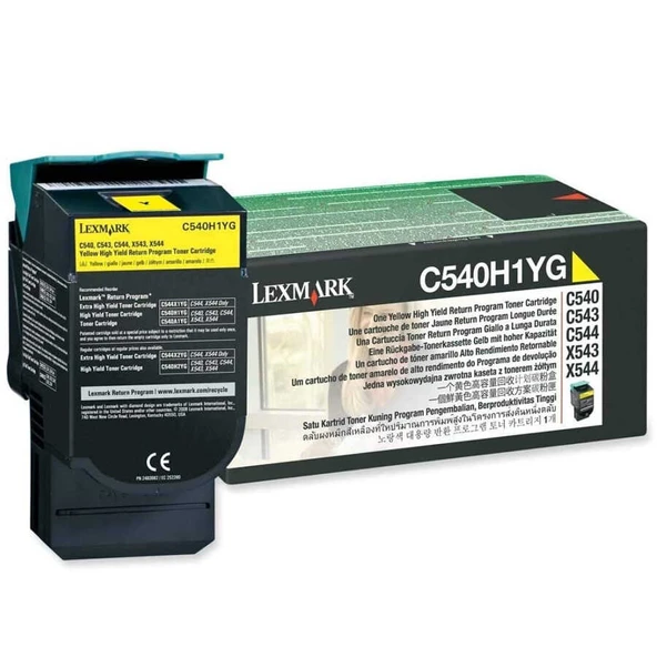 Lexmark C540-C540H1YG Sarı Yüksek Kapasiteli Orijinal Toner - Resim 2
