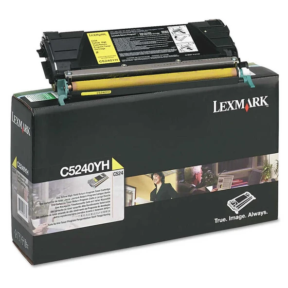 Lexmark C524-C5240YH Sarı Yüksek Kapasiteli Orijinal Toner ürün görseli
