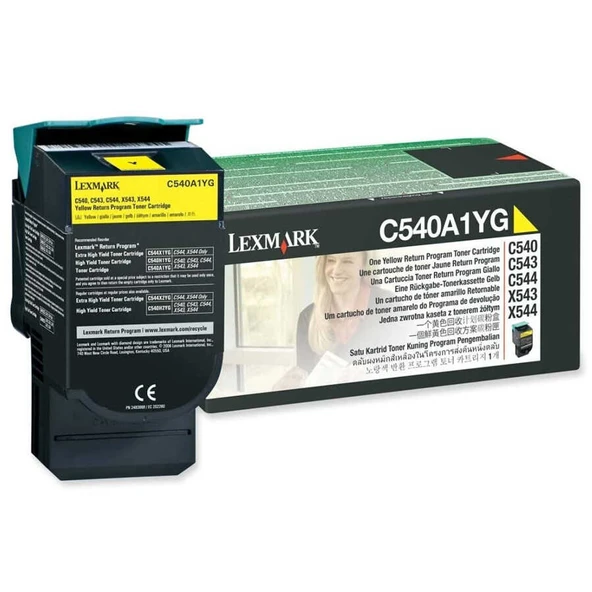 Lexmark C540-C540A1YG Sarı Orijinal Toner - Resim 2