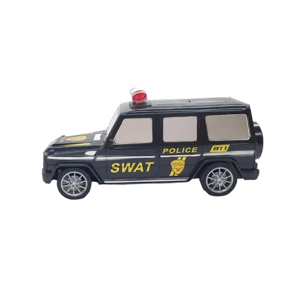 Uzaktan Kumandalı Mercedes Polis Jeep 1:20 Ölçek 18 Cm Siyah - 13578-887 - 3
