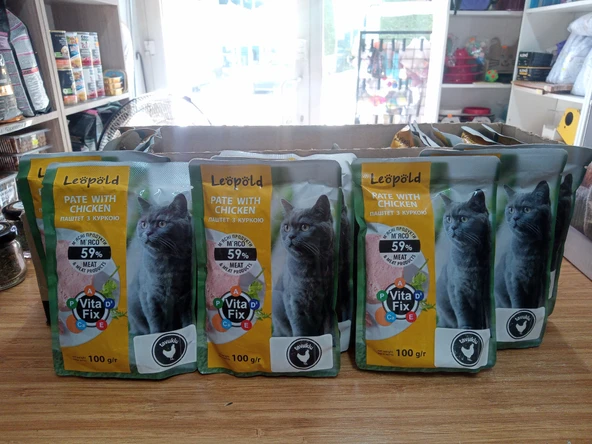 Leopold Kedi Püre Yaş Mama Tavuklu 20 ADET