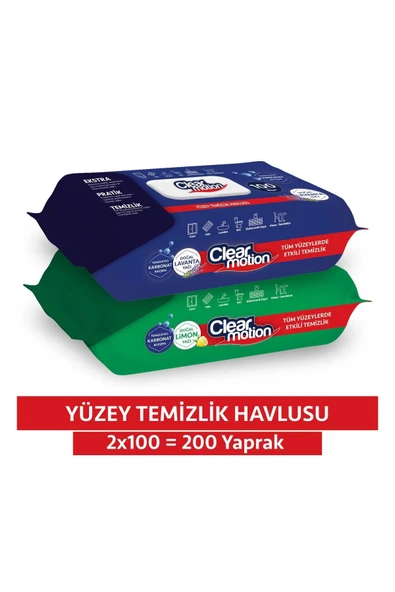 Clear Motion Yüzey Temizlik Havlusu (2x100) 200 Yaprak ürün görseli