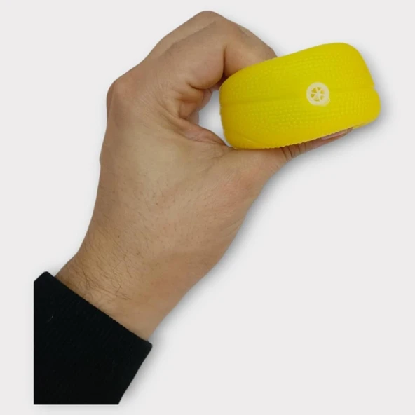 Köpek Oyuncağı - Plastik Düdüklü Top - Sarı - 3