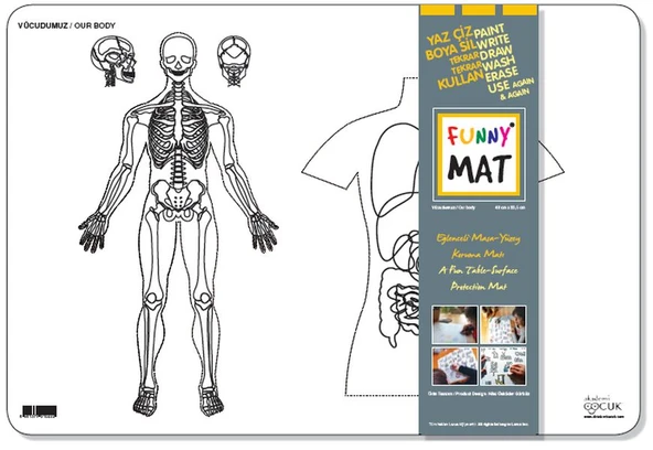 Funny Mat - Vucudumuz 33,5x48cm ürün görseli