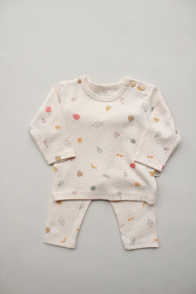 Meyve Baskılı Bebek Alt Üst Takım - Resim 5