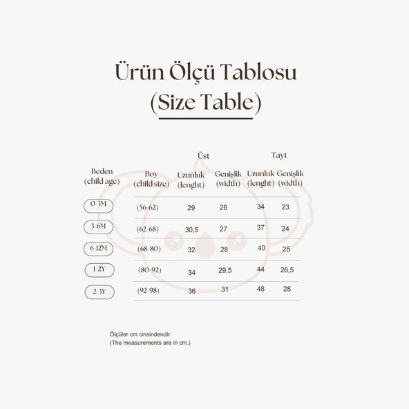 Ayıcık Baskılı Bebek Alt Üst Takım - Resim 3