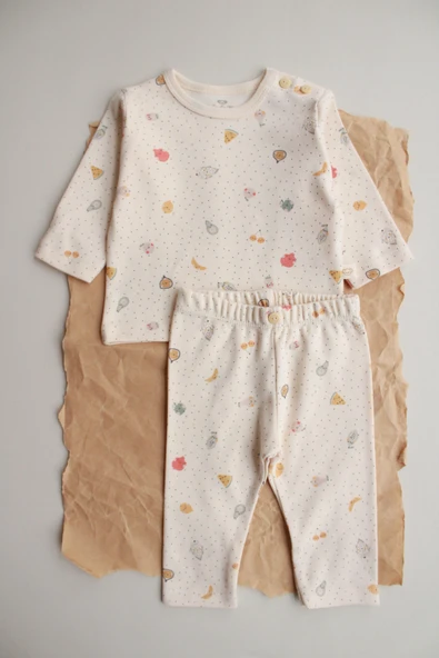 Meyve Baskılı Bebek Alt Üst Takım ürün görseli