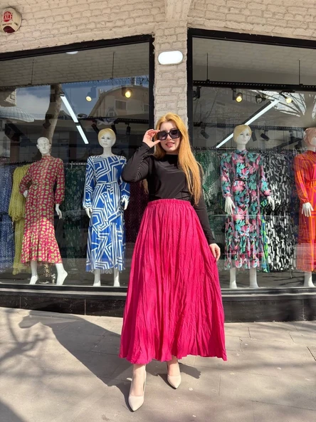 Kraş etek fuşya ürün görseli