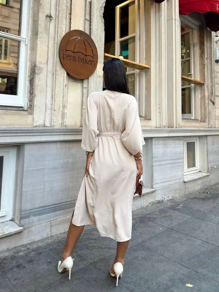 Ayrobin midi elbise - Resim 2