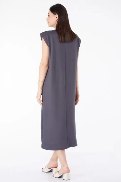 Jile elbise antrasit - Resim 4