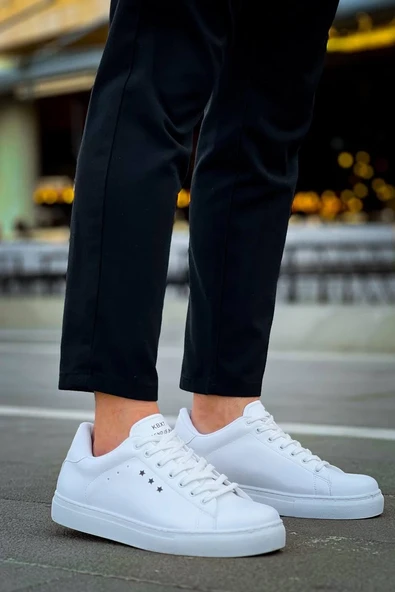 KB-X7 Kuback Beyaz Yüksek Taban Bağcıklı Günlük Erkek Ayakkabı ürün görseli