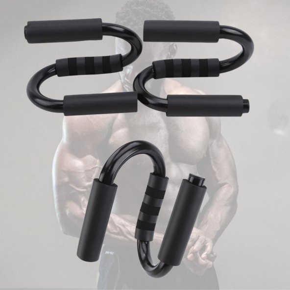 S şekli Push Up Standı Alüminyum Şınav Aleti Spor Aracı Fitness Göğüs Egzersiz Ekipmanları - 6