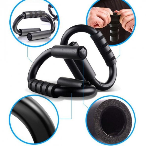 S şekli Push Up Standı Alüminyum Şınav Aleti Spor Aracı Fitness Göğüs Egzersiz Ekipmanları - 9