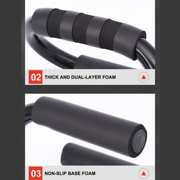 S şekli Push Up Standı Alüminyum Şınav Aleti Spor Aracı Fitness Göğüs Egzersiz Ekipmanları - 11