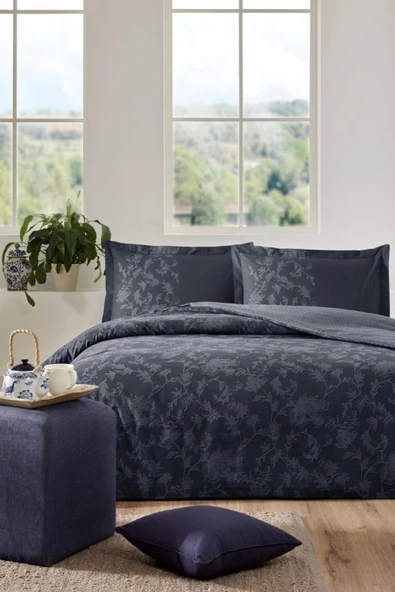 Özdilek Çift Kişilik Ranforce Nev Takımı Borocco Lacivert ürün görseli