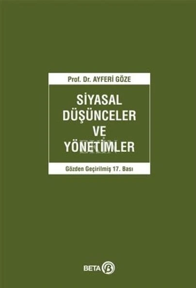 Siyasal Düşünceler ve Yönetimler ürün görseli