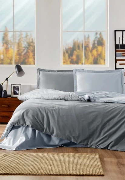 Özdilek Çift Kişilik Ranforce Nev Takımı Colourist Buz Gri ürün görseli