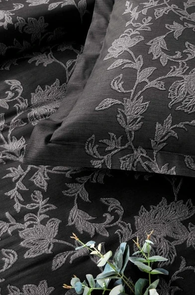 Özdilek Çift Kişilik Ranforce Nev Takımı Barocco Antrasit - Resim 3