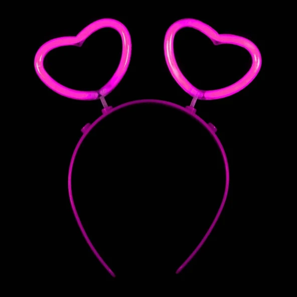 Glow Karanlıkta Yanan Fosforlu Kalp Taç 12 Adet - Resim 4