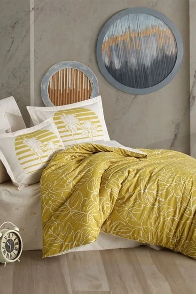 Çift Kişilik Ranforce Nev Takımı Eva Hardal ürün görseli