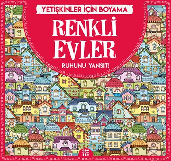 Renkli Evler - Yetişkinler İçin Boyama ürün görseli